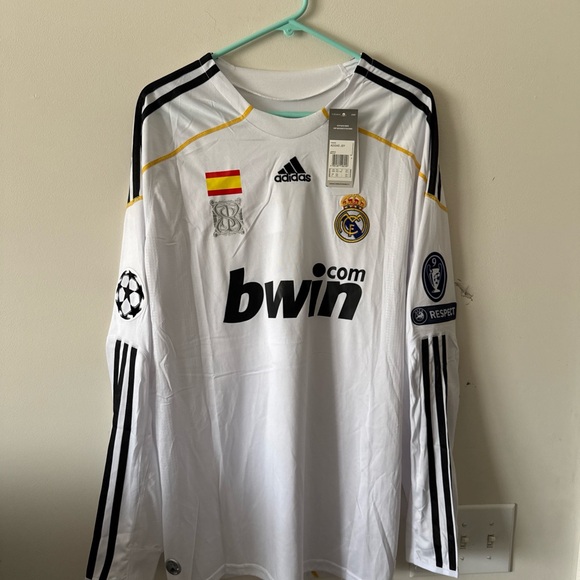 Adidas White and Black Real Madrid Jersey